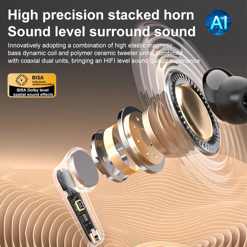 Free Sample NEEXXT Q30AI Hot Selling Touch Screen LED Display AI TWS Earbuds Earphones for Travel and Business