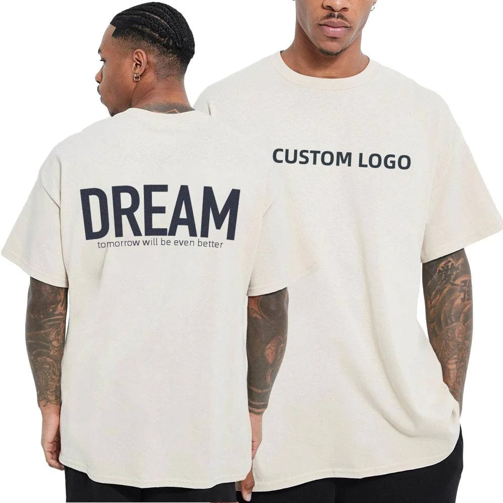 Wholesale Hot Selling Customizable  Athletic Breathable Fabric Street Fashion Men's 100% Cotton Round Neck T-Shirt