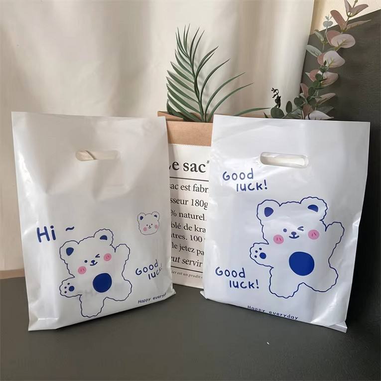 Custom Printing Plastic Bag with Die-Cut Handle