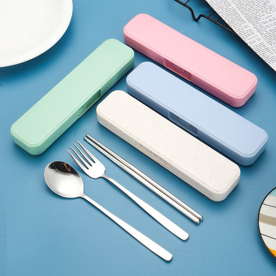 Pastel Stainless Steel Travel Cutlery Set - hover image
