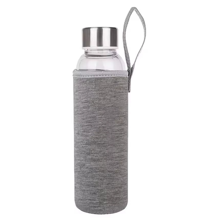 GlassGuard 550ml Glass Bottle with Sleeve