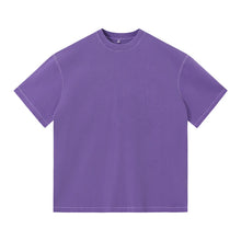 US Size 100% Cotton Dazzle Dyed Oversized Streetwear Unisex Fashion T-Shirt Shorts Set Drop Shoulders Casual Summer Style