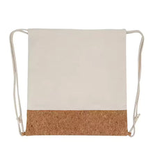 Cork Accent Canvas Drawstring Bag