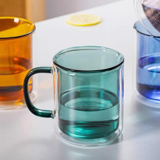 300ml ColorPop Double Wall Glass Mug - hover image