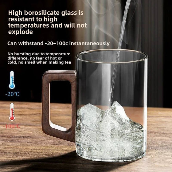 500ml WoodGrip Glass Mug - hover image