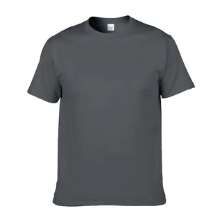 Plus Size 100% Cotton 150 GSM Custom Logo Printed Solid Color Lightweight Breathable O-Neck T-Shirt Men European Size Plain Dyed