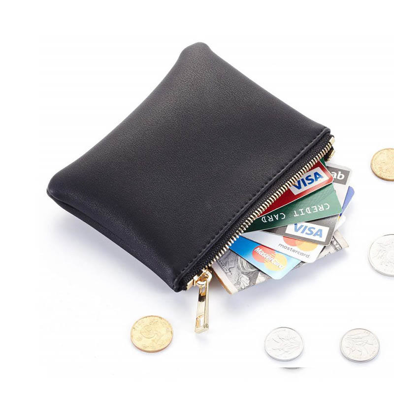 Premium PU Leather Zipper Coin Pouch