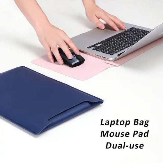13/15" Portrait PU Leather Laptop Sleeve - hover image