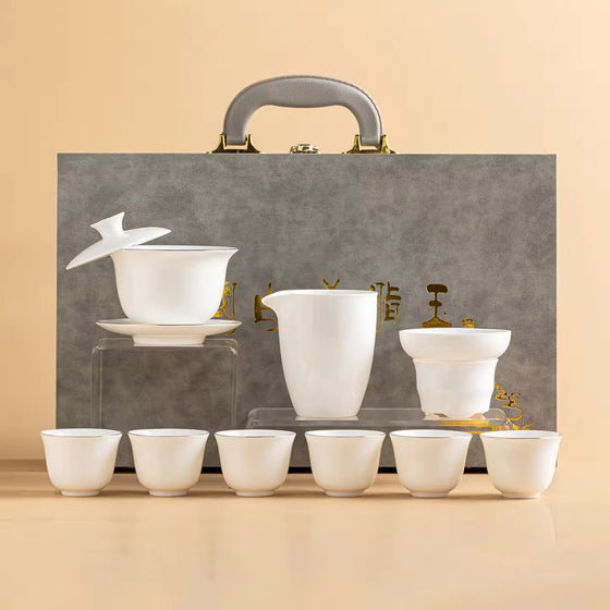 9-Piece Gongfu Ceramic Tea Set