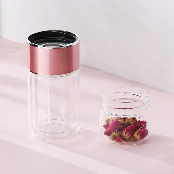 BrewShield 280ml Double Wall Glass Flask