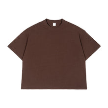 100% Cotton Boxy Men's T-Shirt 240 GSM Heavyweight Streetwear Oversized Dropped Shoulders Cropped Custom Logo Short American OEM