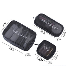 3-Piece Mesh Toiletry Bag Set