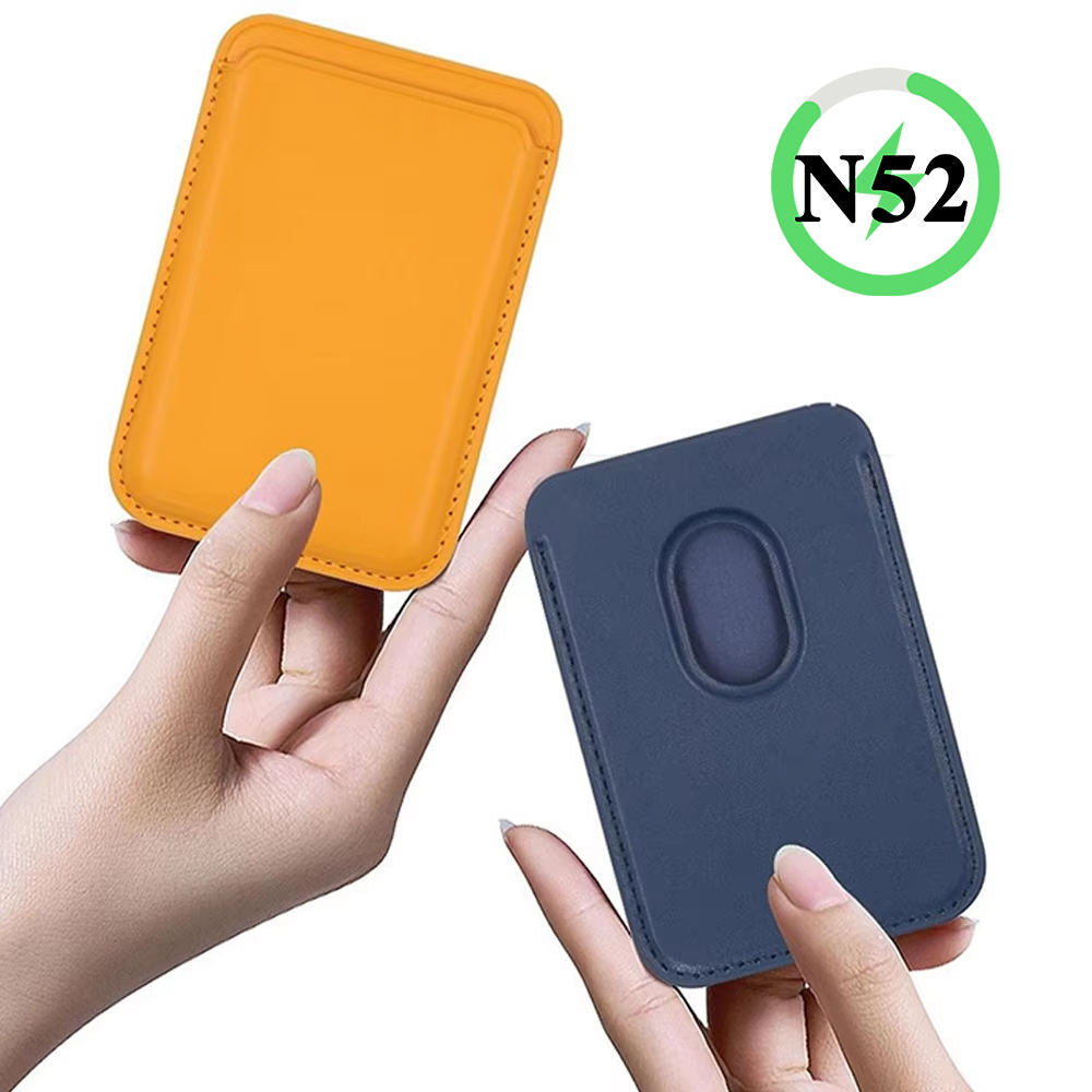 Slim Magnetic PU Leather Card Holder