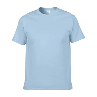 Plus Size 100% Cotton 150 GSM Custom Logo Printed Solid Color Lightweight Breathable O-Neck T-Shirt Men European Size Plain Dyed