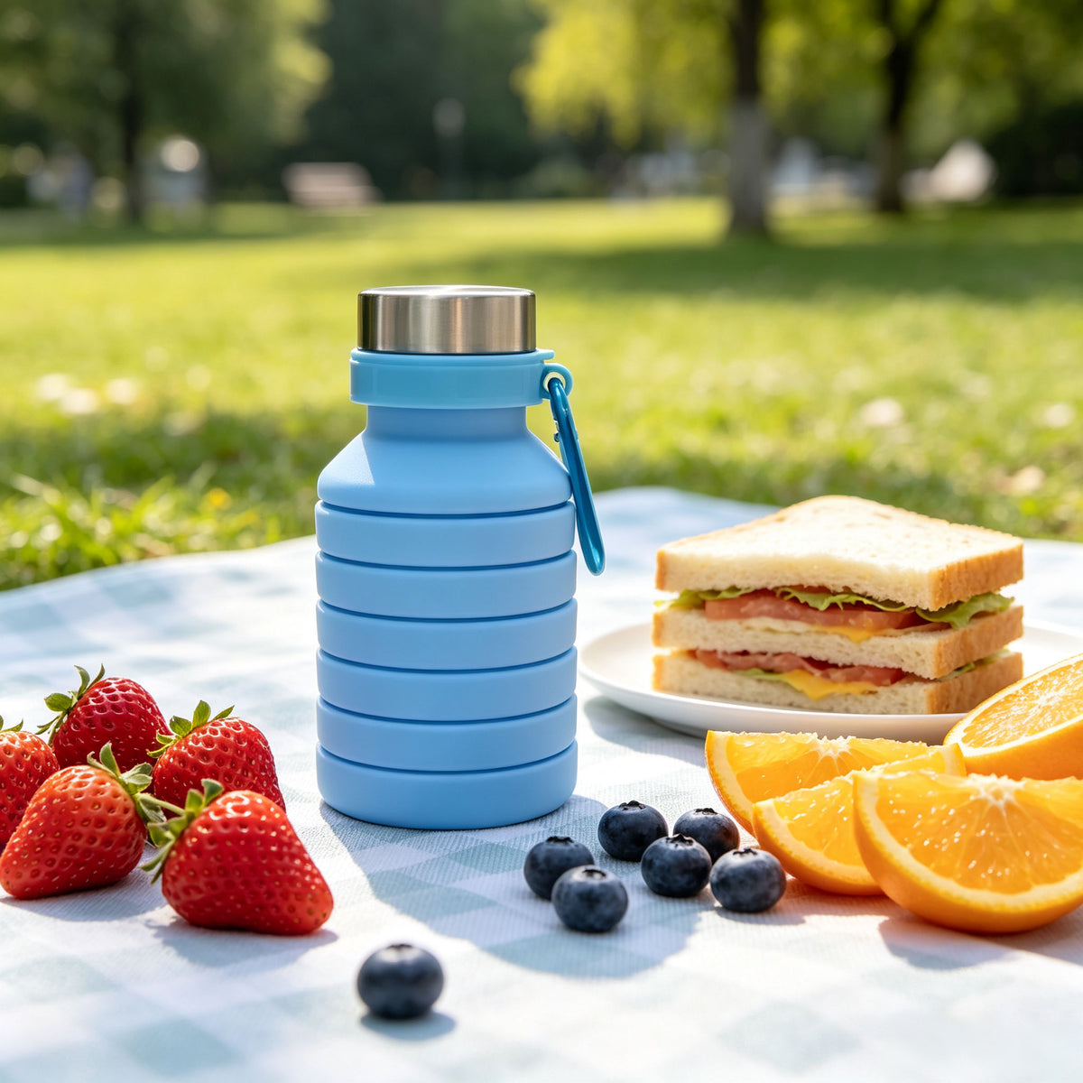 FlexiFold 500ml Collapsible Silicone Bottle