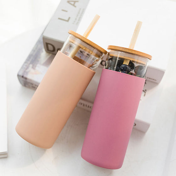 500ml BambooSip Glass Tumbler - hover image