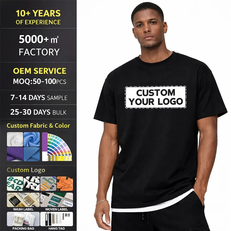 Wholesale Hot Selling Customizable  Athletic Breathable Fabric Street Fashion Men's 100% Cotton Round Neck T-Shirt