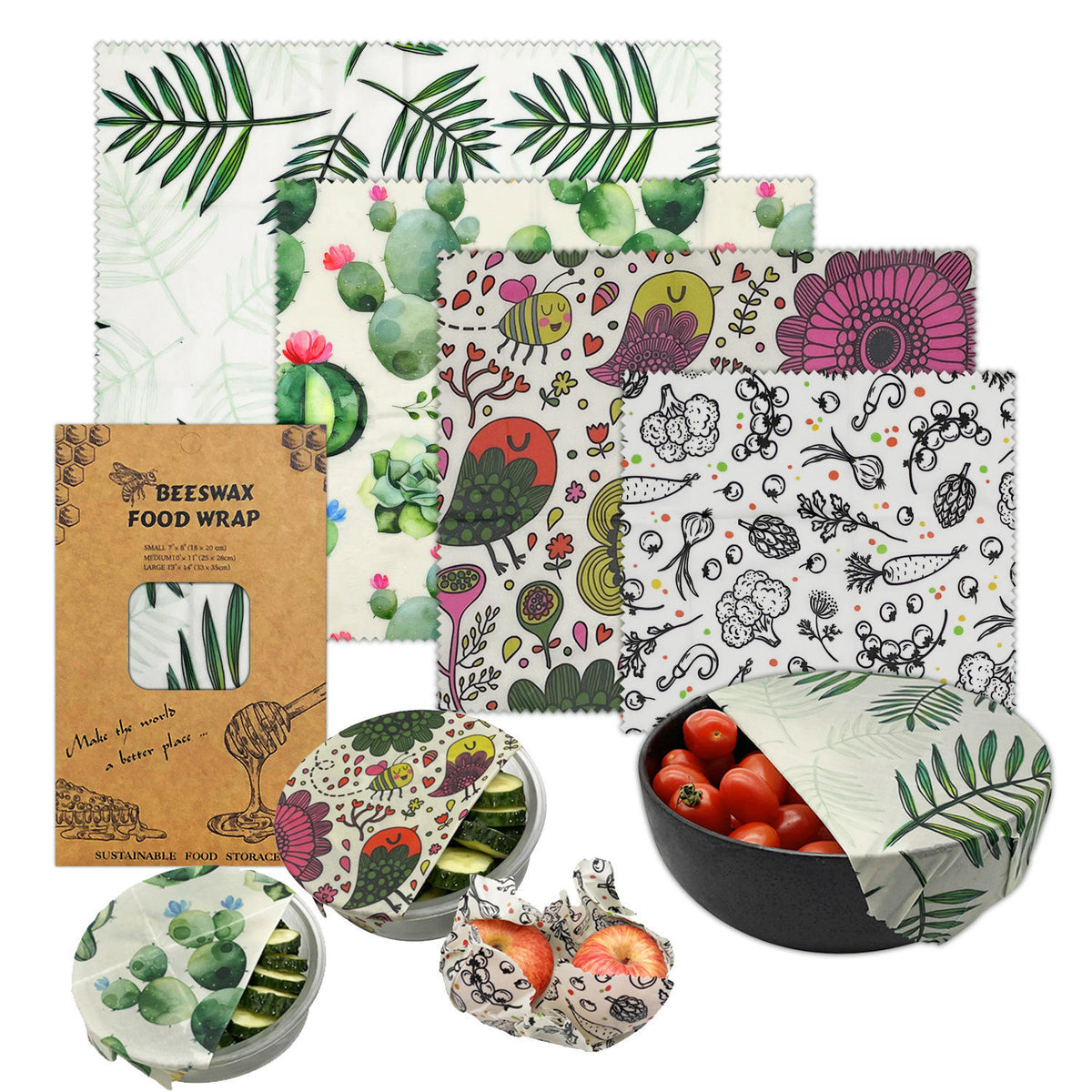 Beeswax Cotton Food Wrap