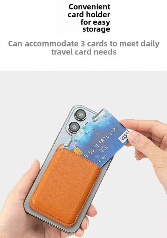 Magnetic PU Leather Card Holder with Stand - hover image