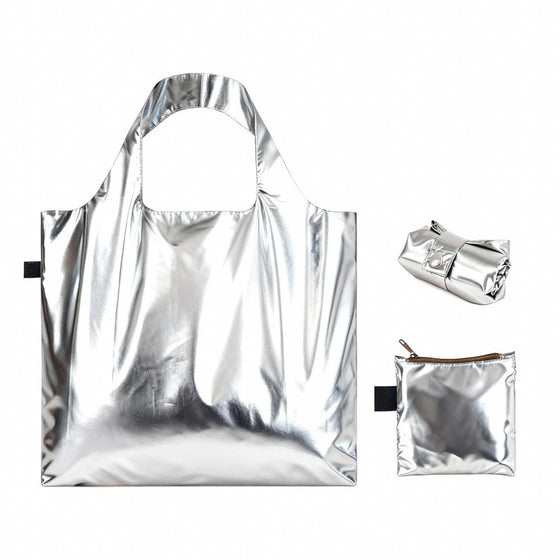 Metallic Foldaway Tote Bag