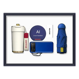 Innovative Smart Products Wireless Mouse and Bt Speaker AI Assistant Umbrella Gift Set for Promotions Ai Smart Speaker
