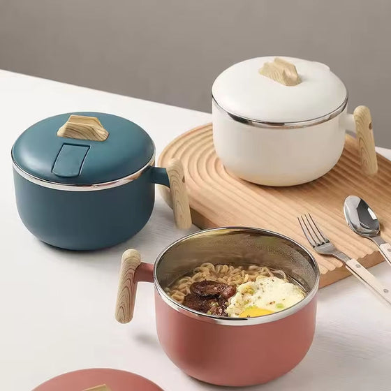 1200ml Wooden Handle Ramen Bowl