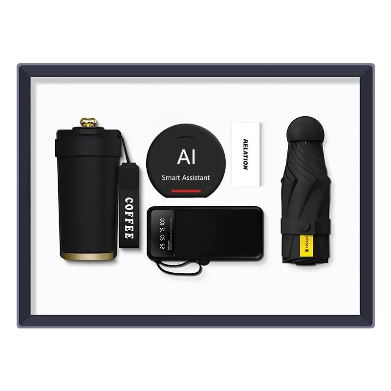 Innovative Smart Products Wireless Mouse and Bt Speaker AI Assistant Umbrella Gift Set for Promotions Ai Smart Speaker
