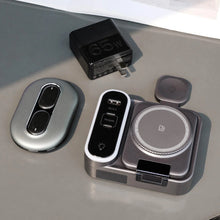 Custom Purple Business Tech Gift Set 3in1 Magnetic Wireless Charger AI Translation Earbuds 65W Travel Charger Corporate Gift Box