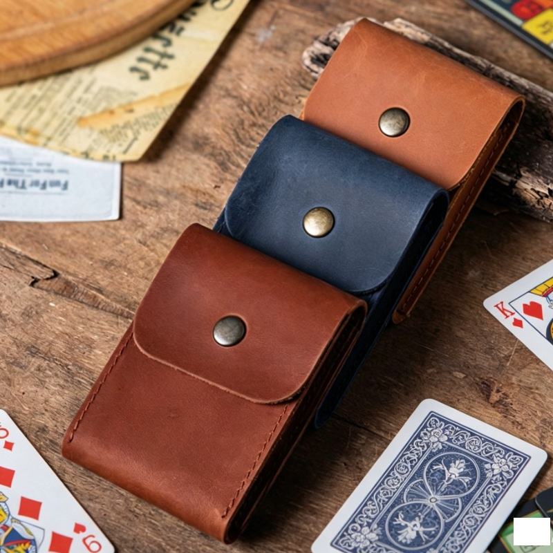 Slim PU Leather Playing Card Case