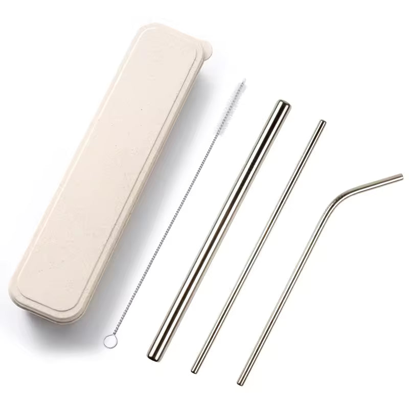 EcoWheat Stainless Steel Straw Set