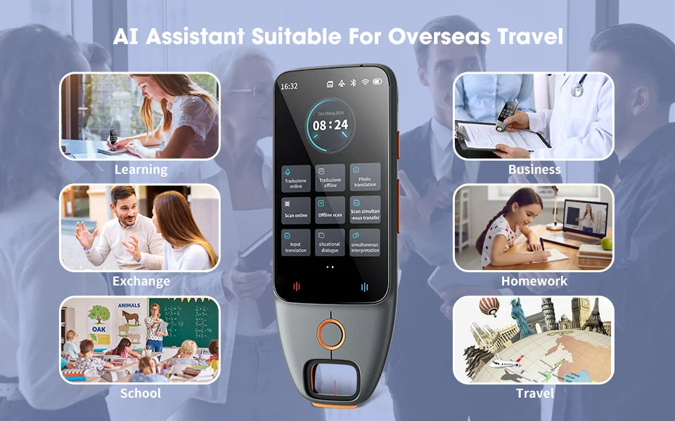 High-end All-round AI Translation Device - the Ideal Technological Gift for Customers, Students and Travel Companions