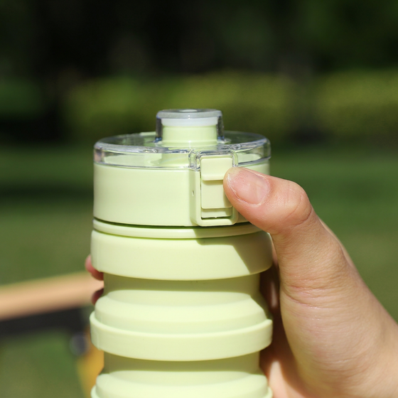 FoldFlex 500ml Silicone Collapsible Water Bottle - hover image