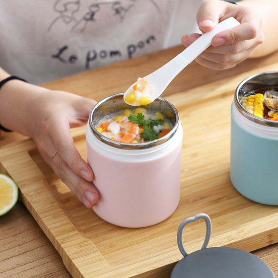 450ml Stainless Steel Thermal Food Jar (with Foldable Spoon) - hover image