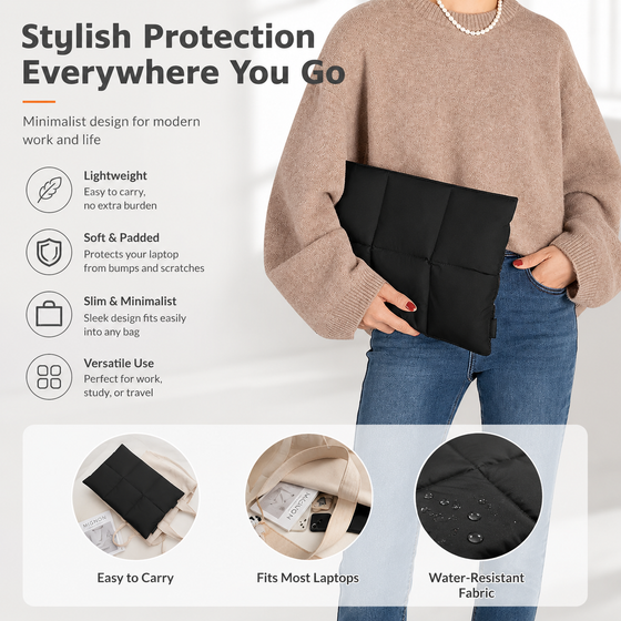 PuffForm Magnetic Closure Laptop Sleeve - hover image