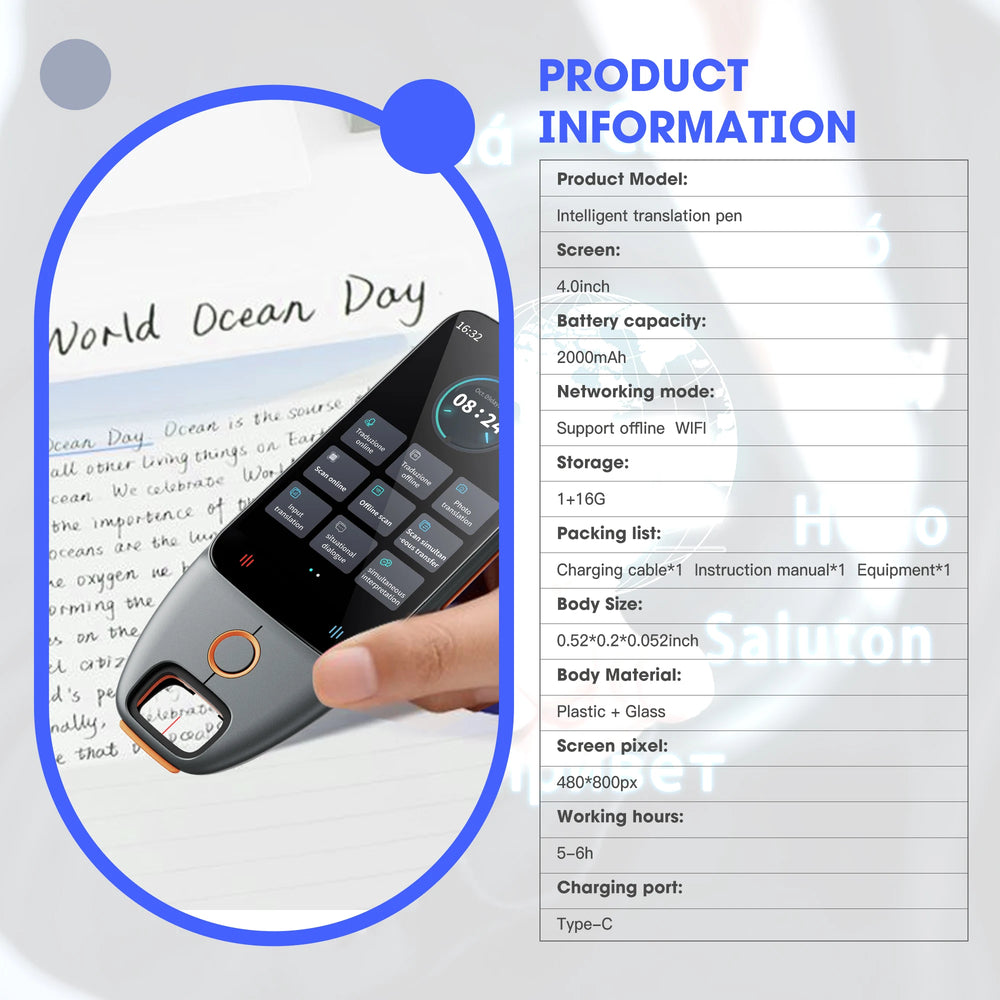 High-end All-round AI Translation Device - the Ideal Technological Gift for Customers, Students and Travel Companions