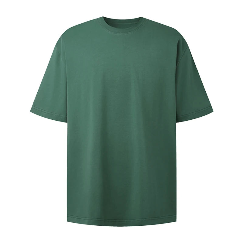 US Size Oversized Unisex Tshirt 260 GSM 100% Cotton Dropped Shoulders Custom Logo Print Heavyweight High Quality Knitted High