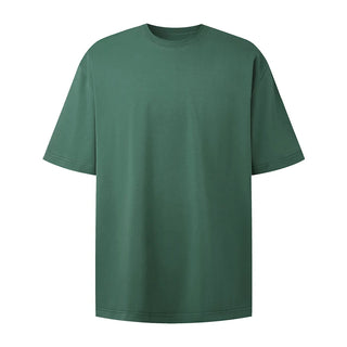 US Size Oversized Unisex Tshirt 260 GSM 100% Cotton Dropped Shoulders Custom Logo Print Heavyweight High Quality Knitted High