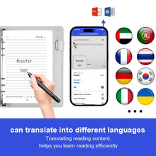 Smart Notebook and Pen Set with AI Office Design Renderings Language Translation Spiral Style-New Product