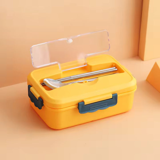 3-Section Microwavable Wheat Lunch Box - hover image