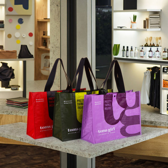 Small MatteWeave PP Woven Carry Bag - hover image