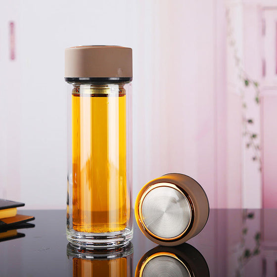ClearNest 350ml Double Wall Glass Bottle