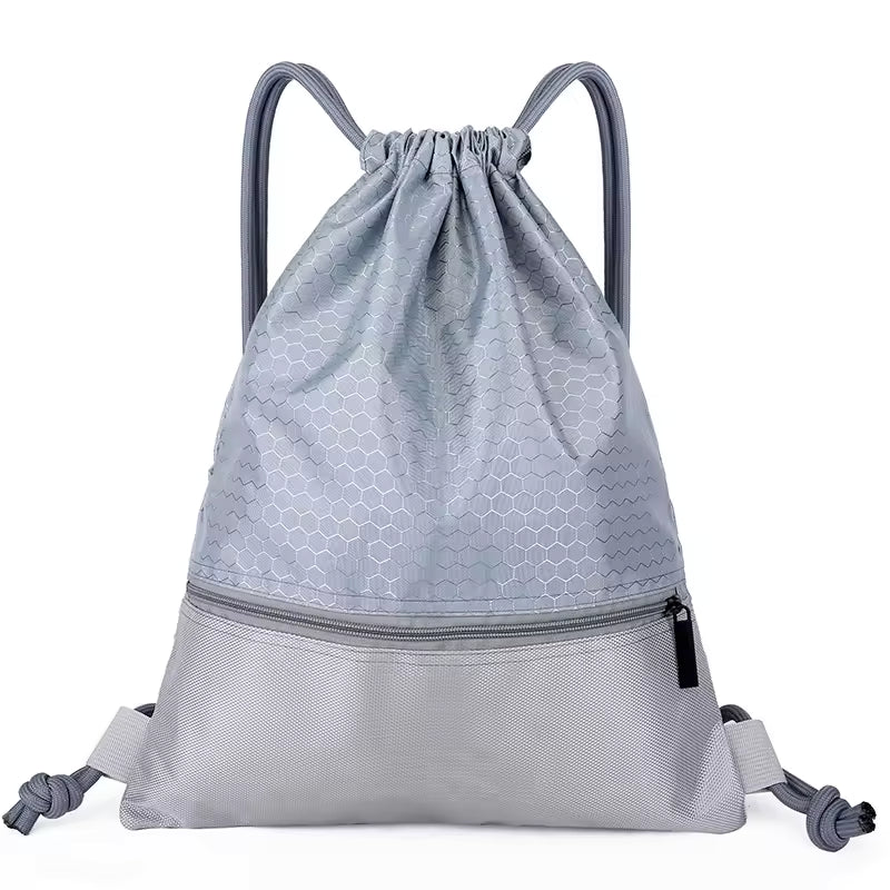 Water-Resistant Drawstring Backpack with Front Pocket