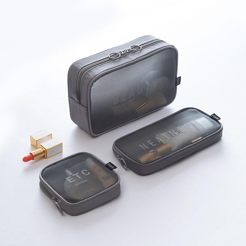 3-Piece Mesh Toiletry Bag Set