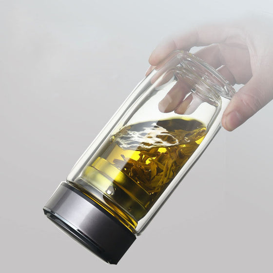 400ml Glass Infuser Stainless Steel Flask - hover image