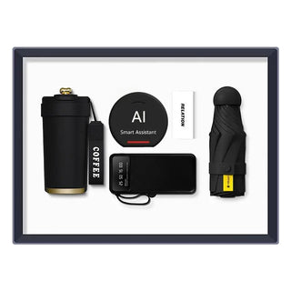 Innovative Smart Products Wireless Mouse and Bt Speaker AI Assistant Umbrella Gift Set for Promotions Ai Smart Speaker