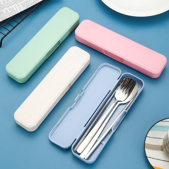 Pastel Stainless Steel Travel Cutlery Set
