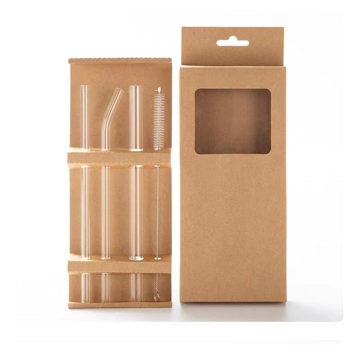 Glass Reusable Straw Set