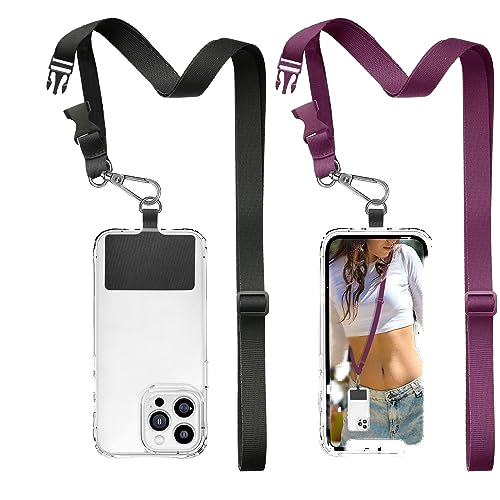 Adjustable Crossbody Phone Lanyard With Quick-Release Buckle