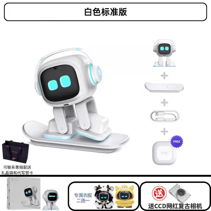 EMO Smart Home Robot AI Voice Interaction Emotional Companion Desktop Pet Interactive Robot Toy Gift for Children
