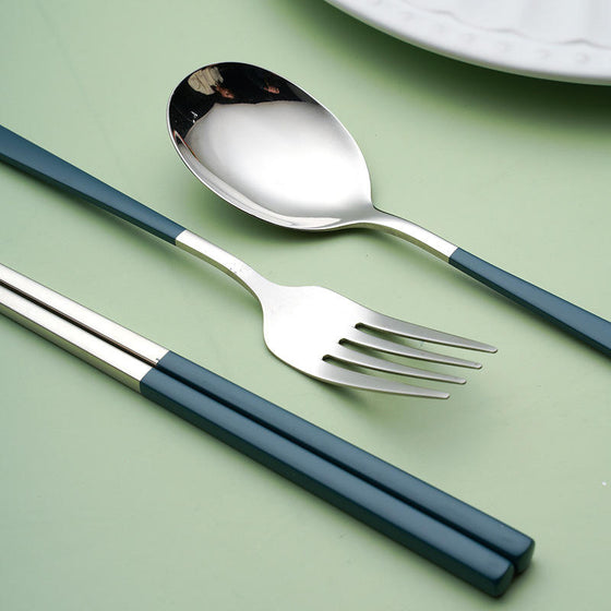3-Piece Stainless Steel Portable Cutlery Set - hover image